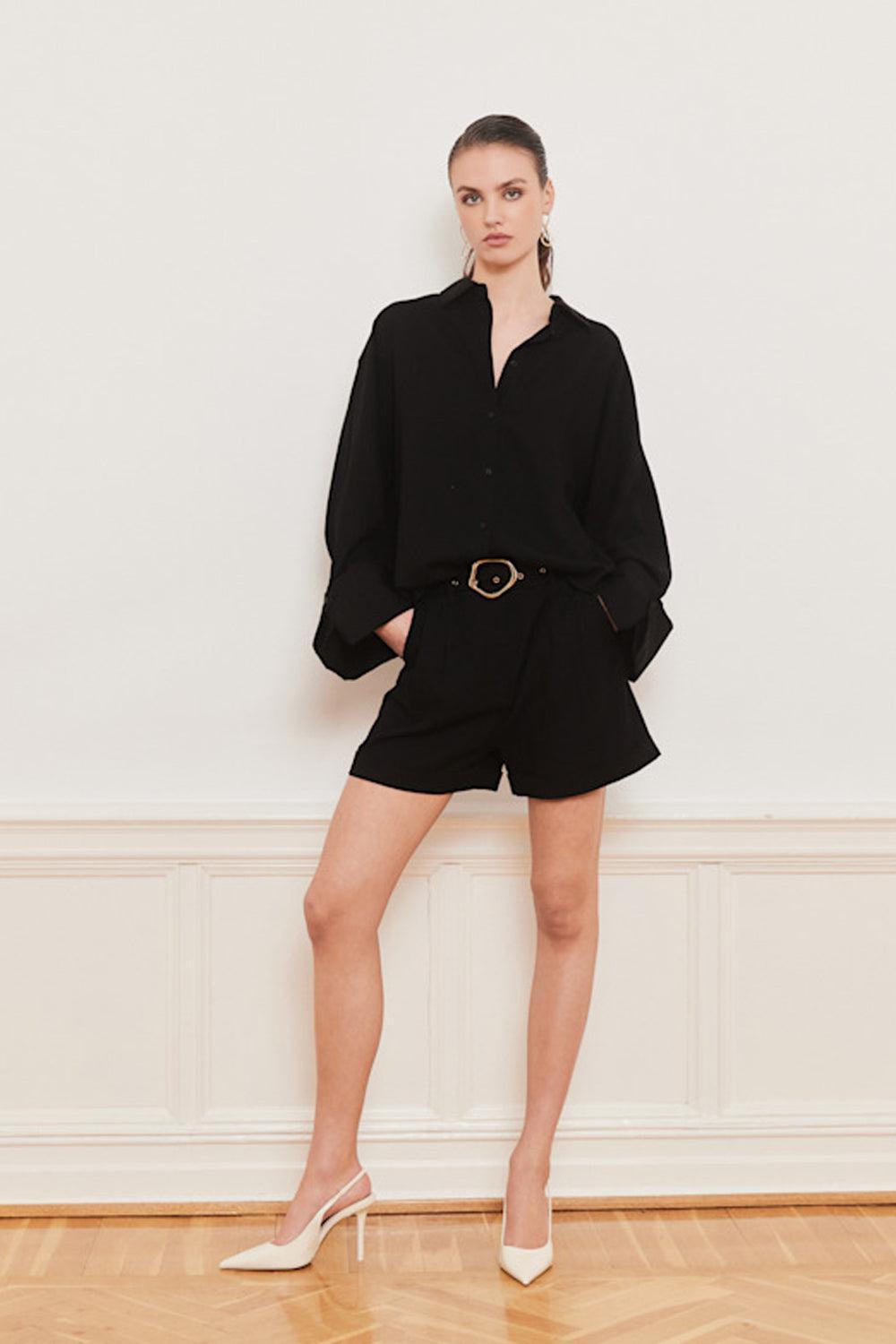 Atari Linen Shirt Black