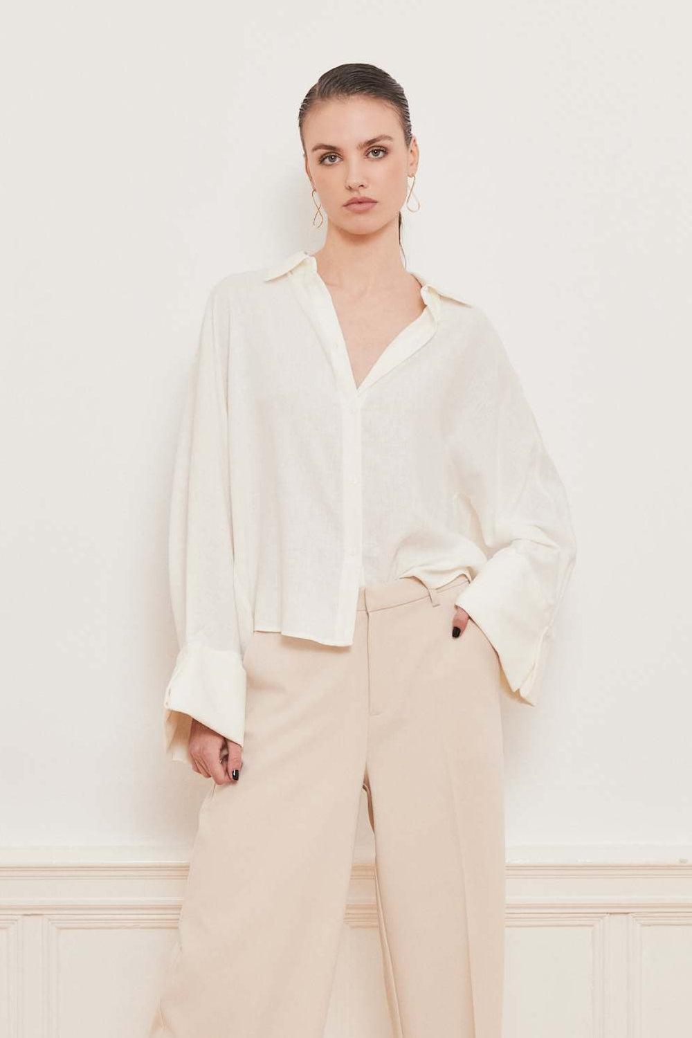 Atari Linen Shirt White