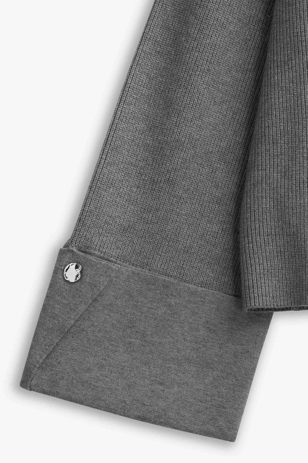 Atari Rib Cardigan Grey Melange
