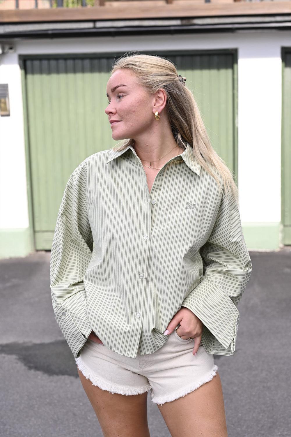 Atari Shirt Sage Stripe