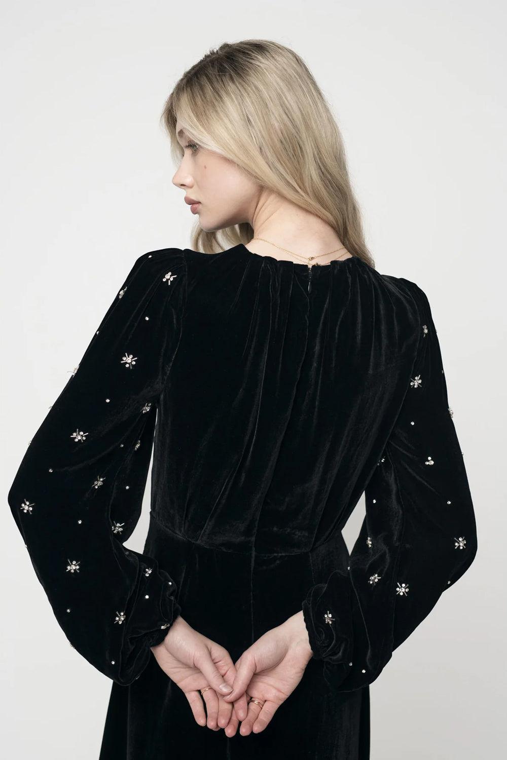 Ava Embellished Black