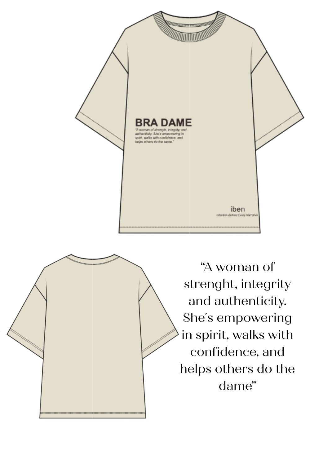 BRA DAME TEE Worn White