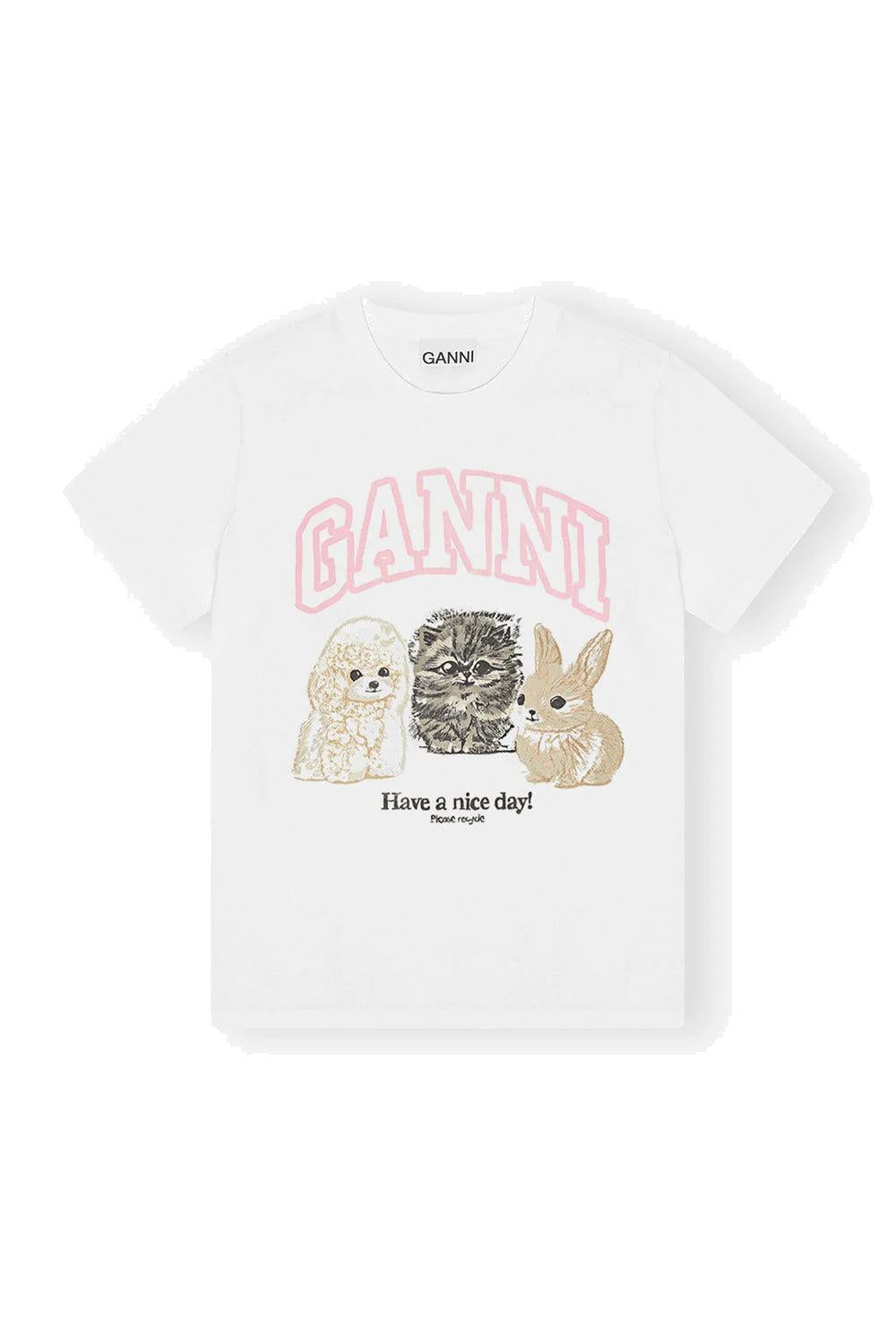 Basic Cotton Jersey Animals Relaxed T-shirt