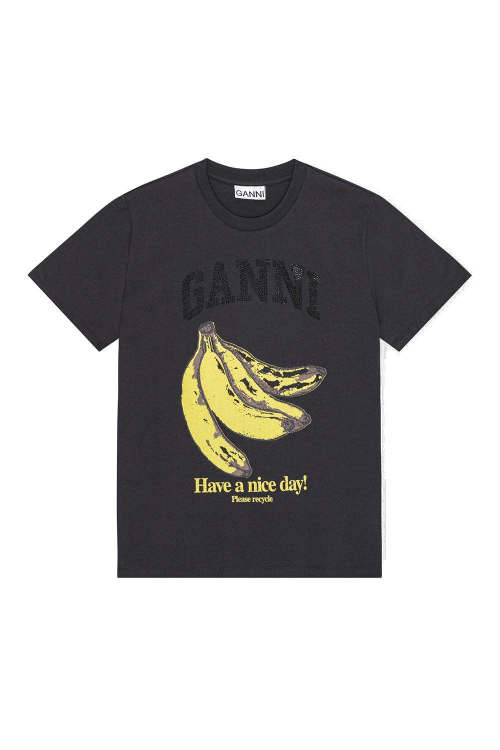 Basic Cotton Jersey Banana Relaxed T-shirt Phantom