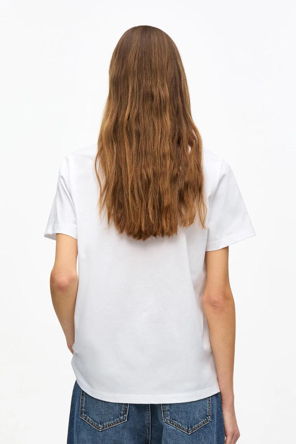 Basic Jersey Cherry Relaxed T-shirt Bright White Green