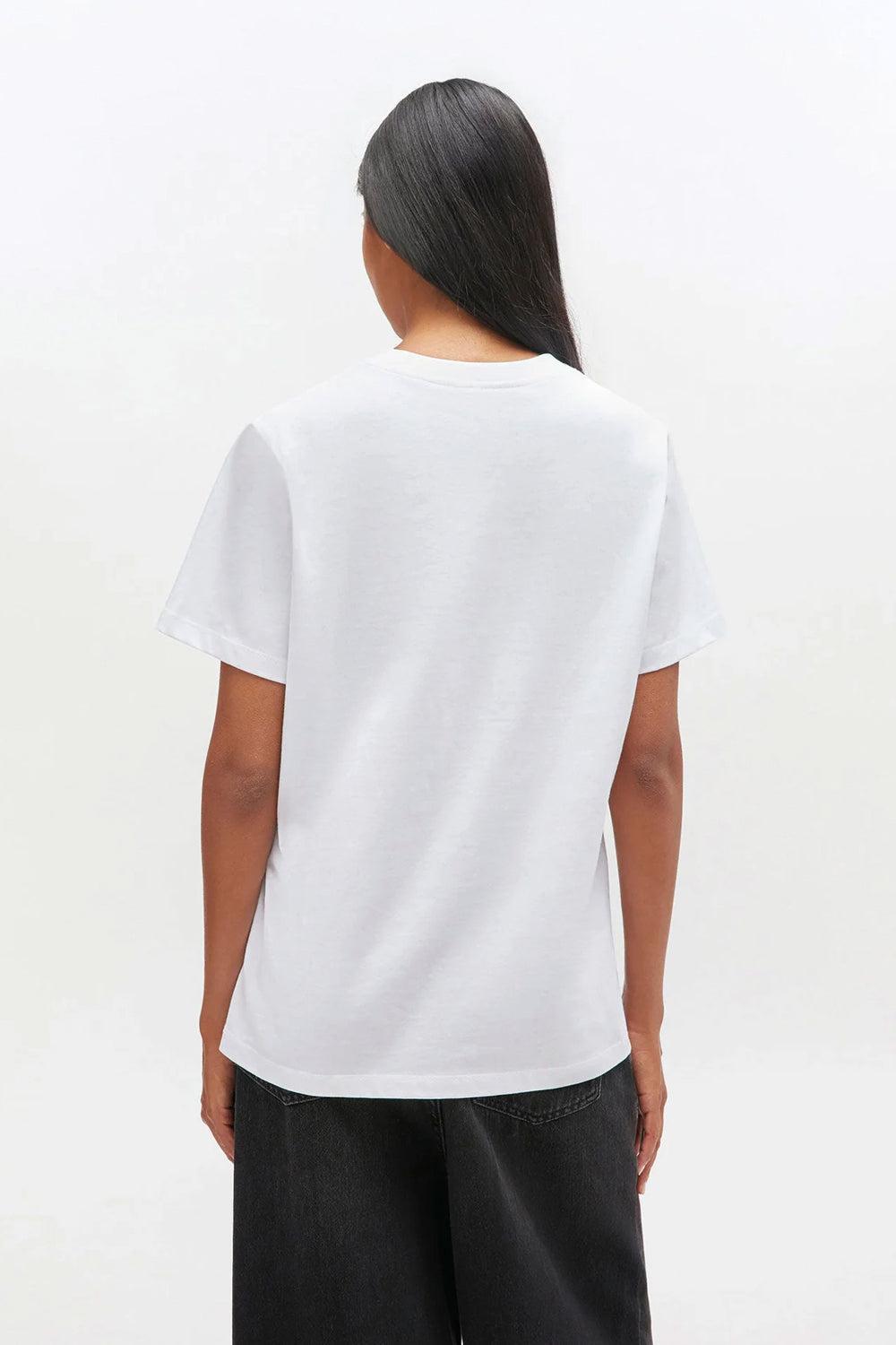 Basic cotton jersey neon puppy t-shirt bright white