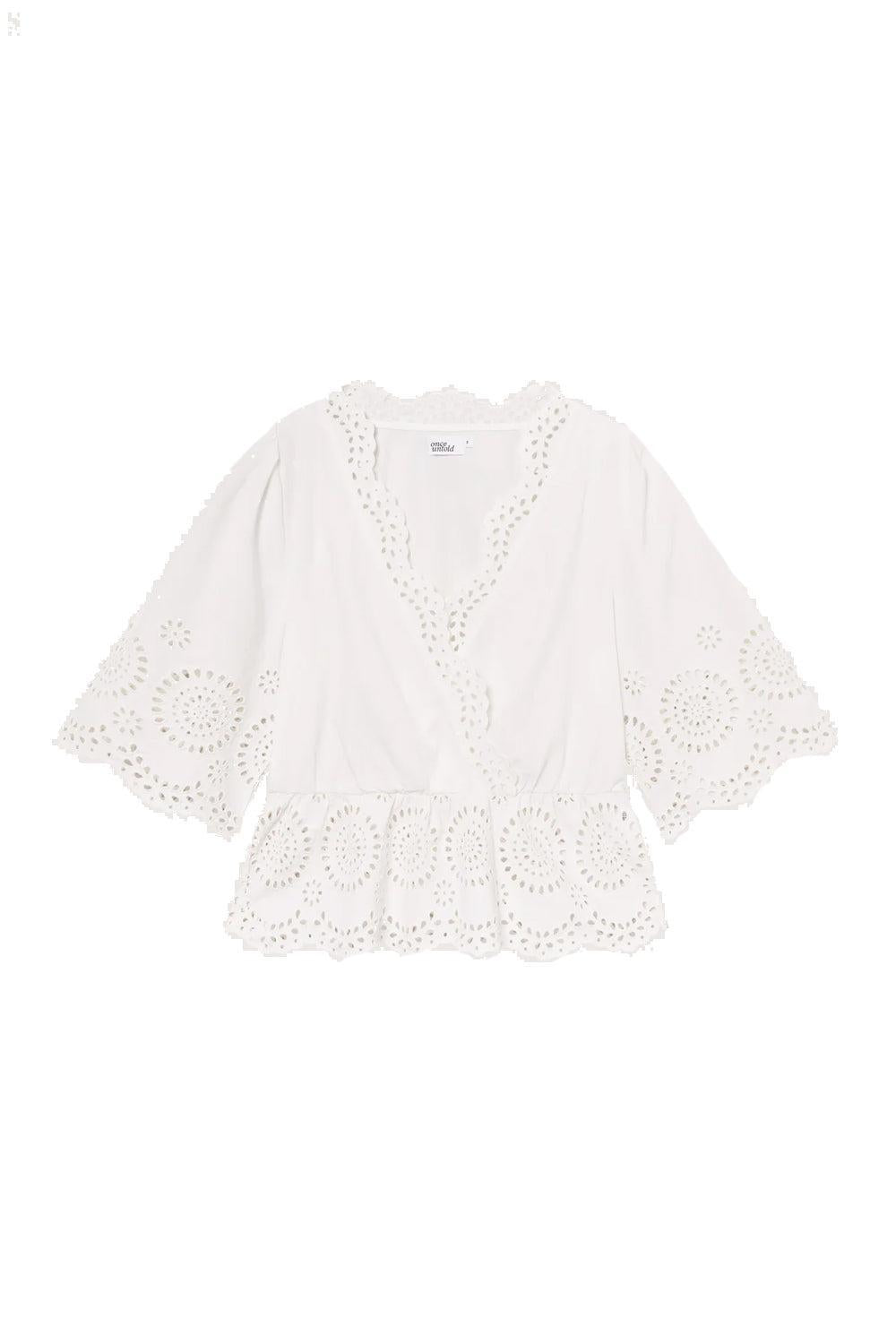 Bea V-neck Blouse Creme