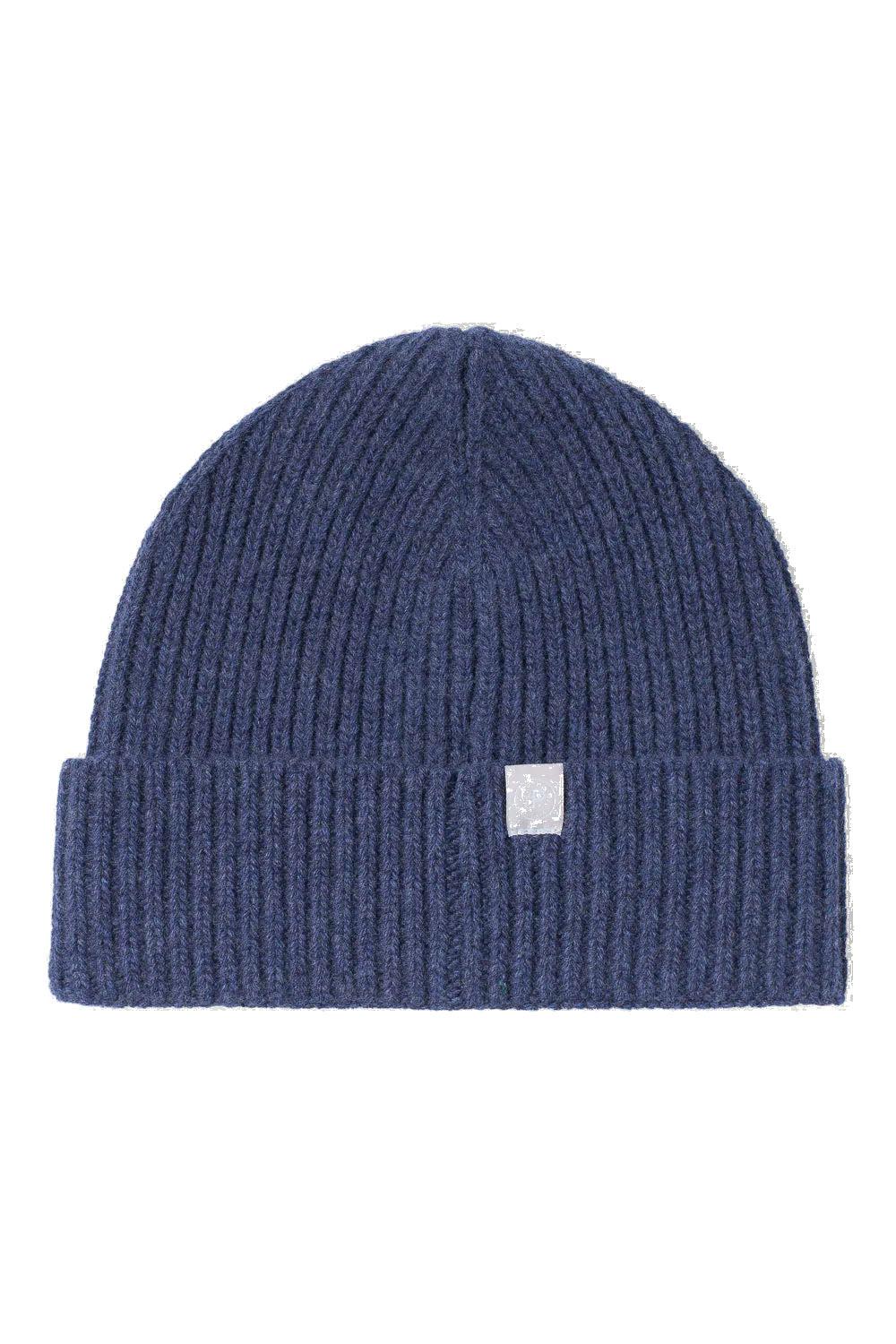Beanie Merino Wool Blue Melange