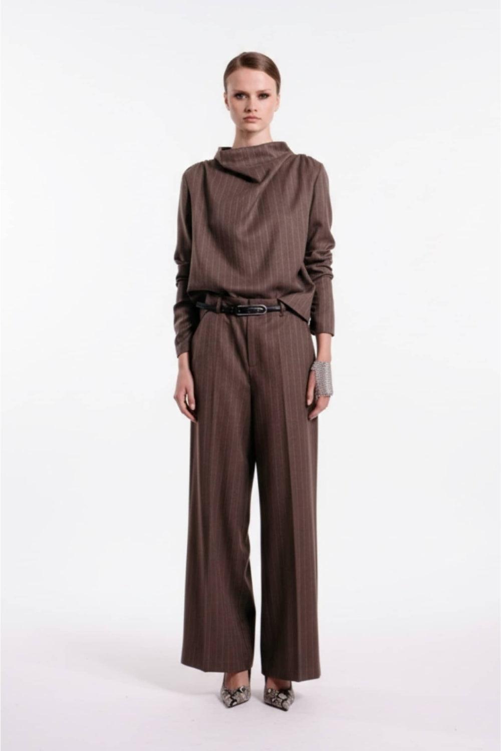 Beverly Structured Top Mole Stripe