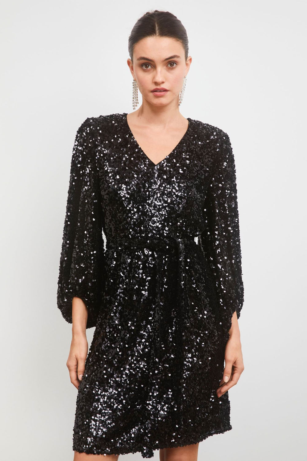 Bianca Sequin Dress Black