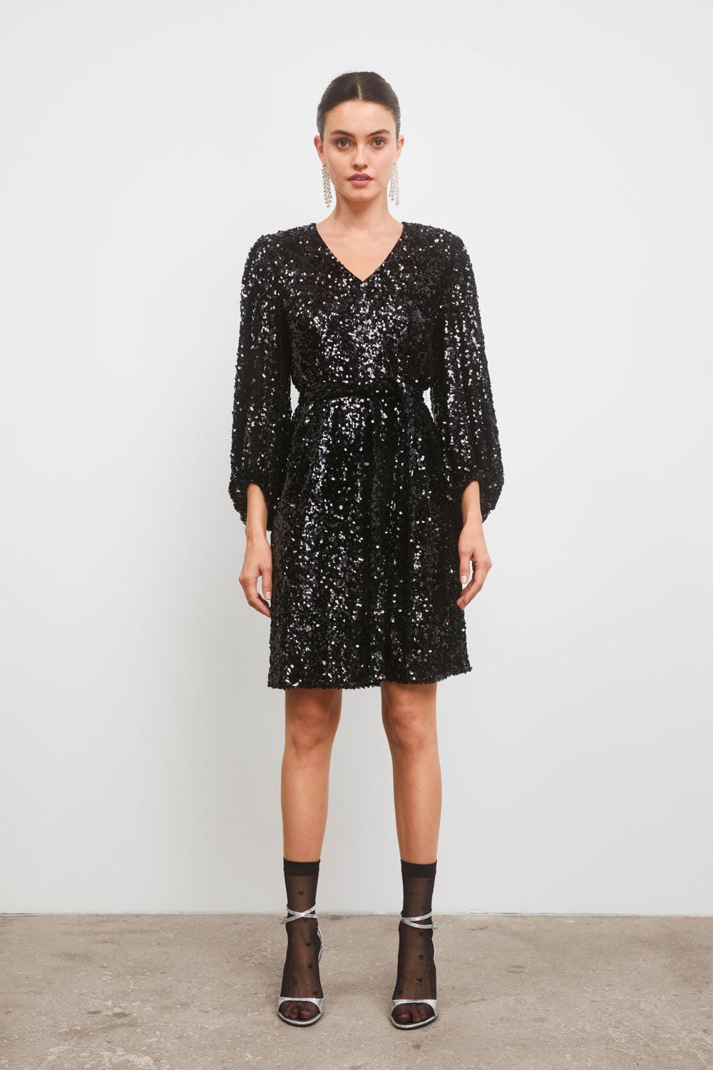 Bianca Sequin Dress Black