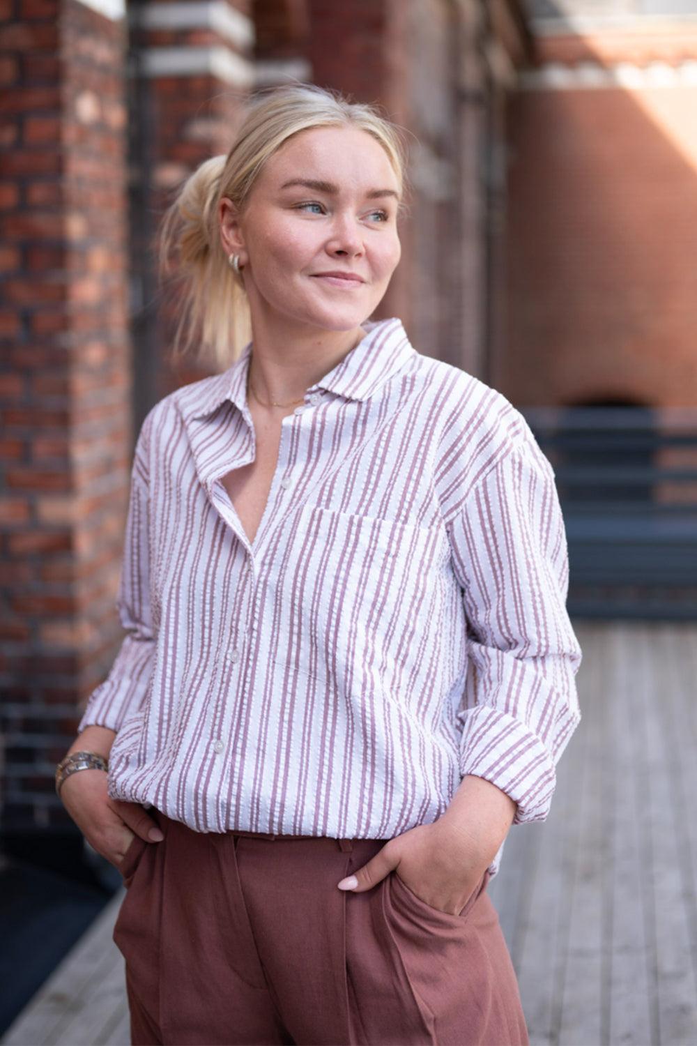 Bibi Crepe Shirt Terracotta