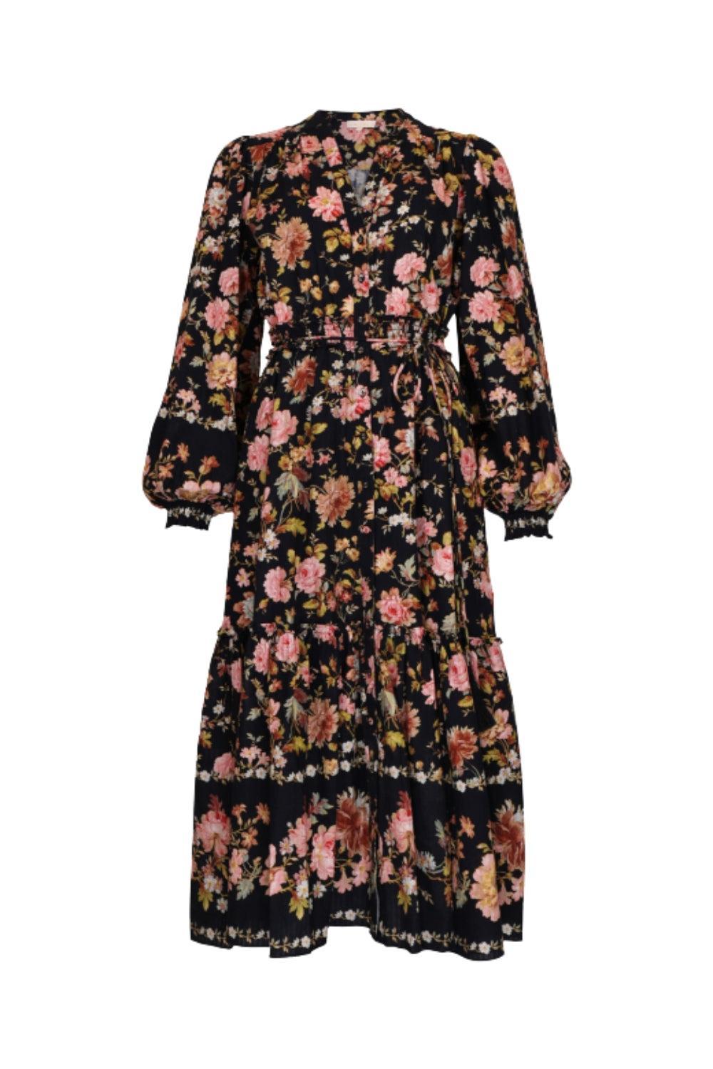 Bohemian Midi Dress Spring Fields