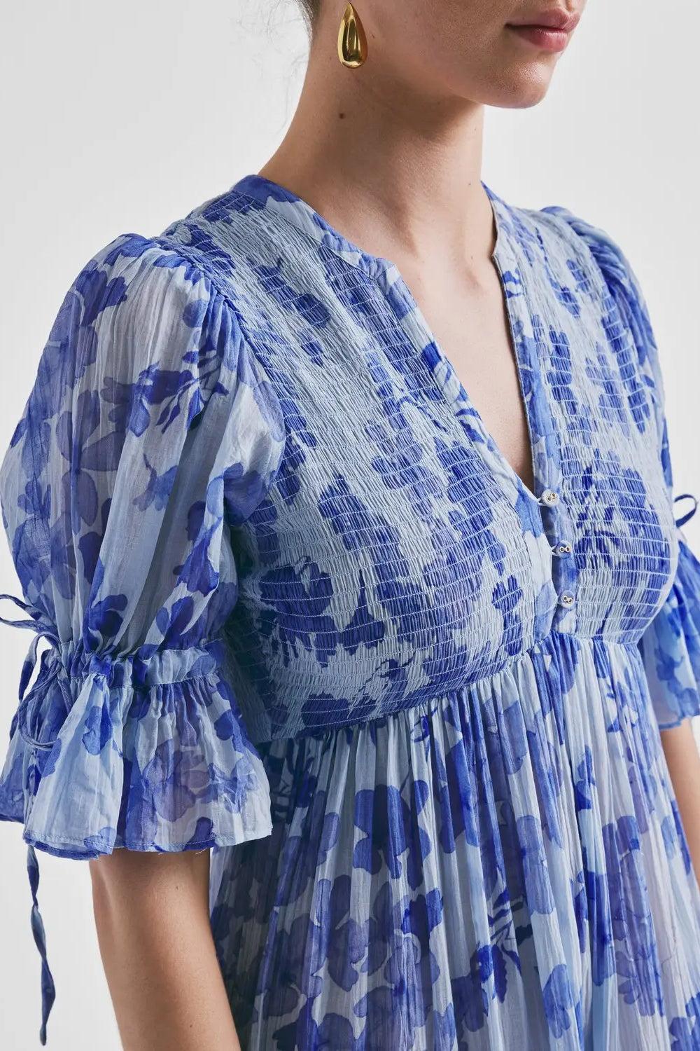 Bohemian Relaxed Dress sky blue