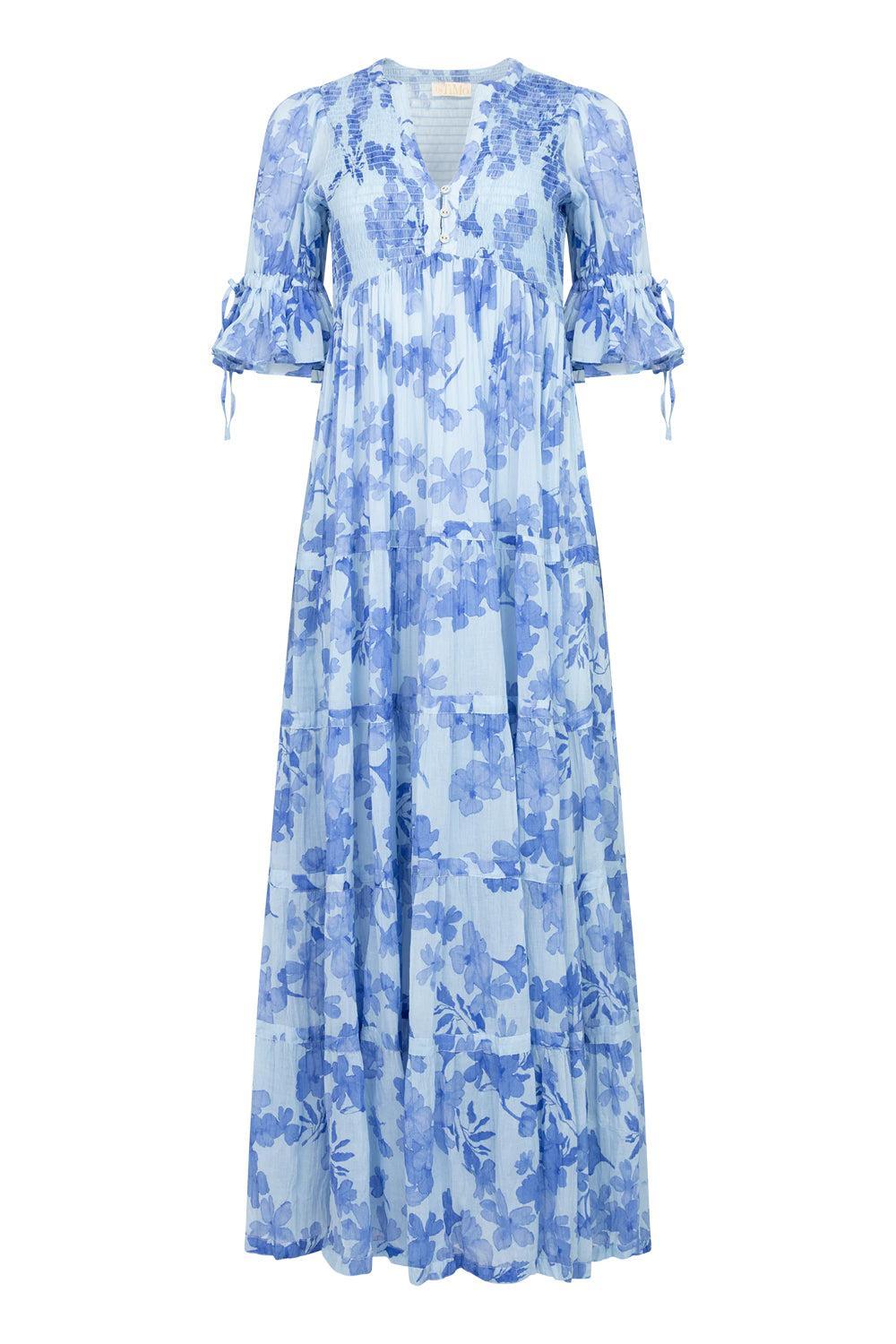 Bohemian Relaxed Dress sky blue