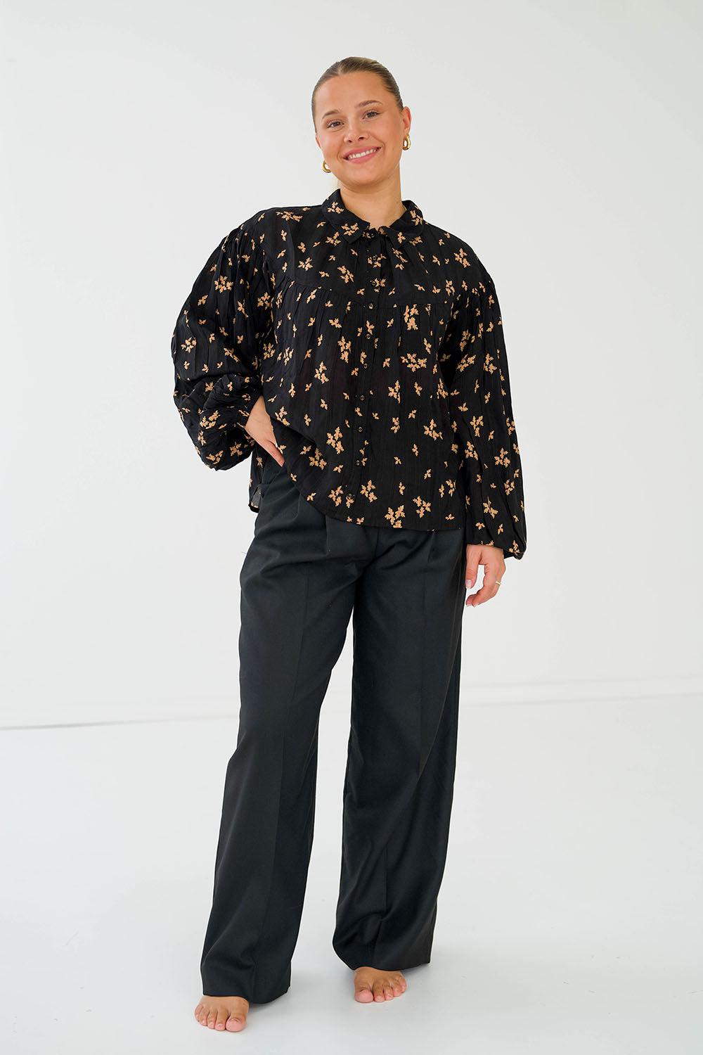 Boho blouse Leaves