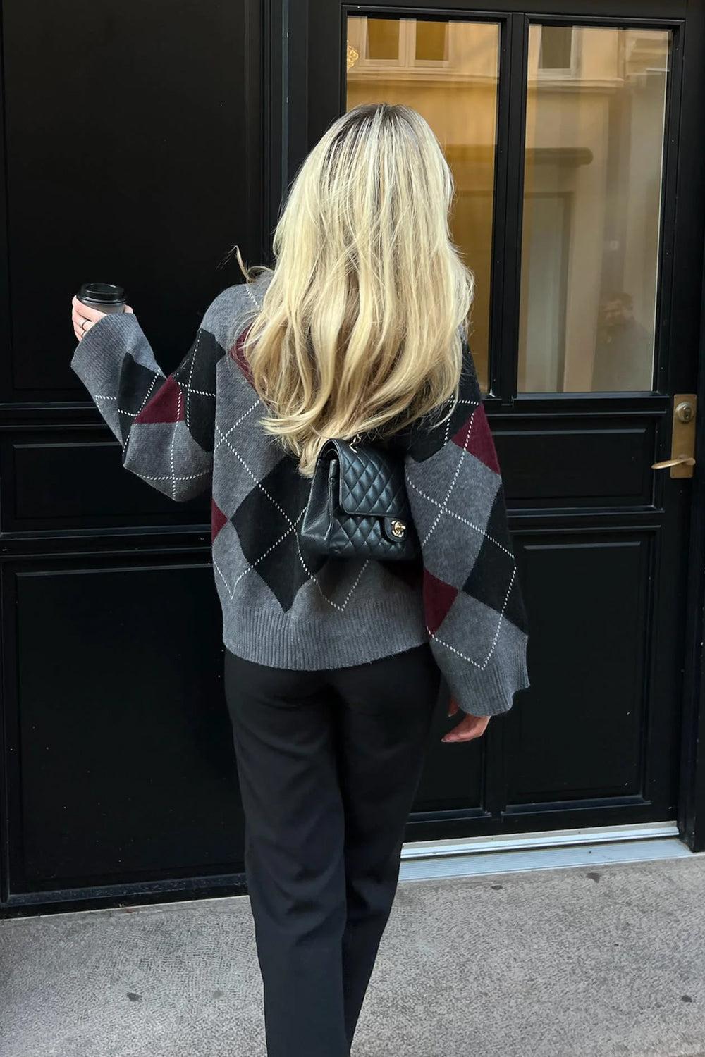 BoletteIC Pullover Grey Argyle