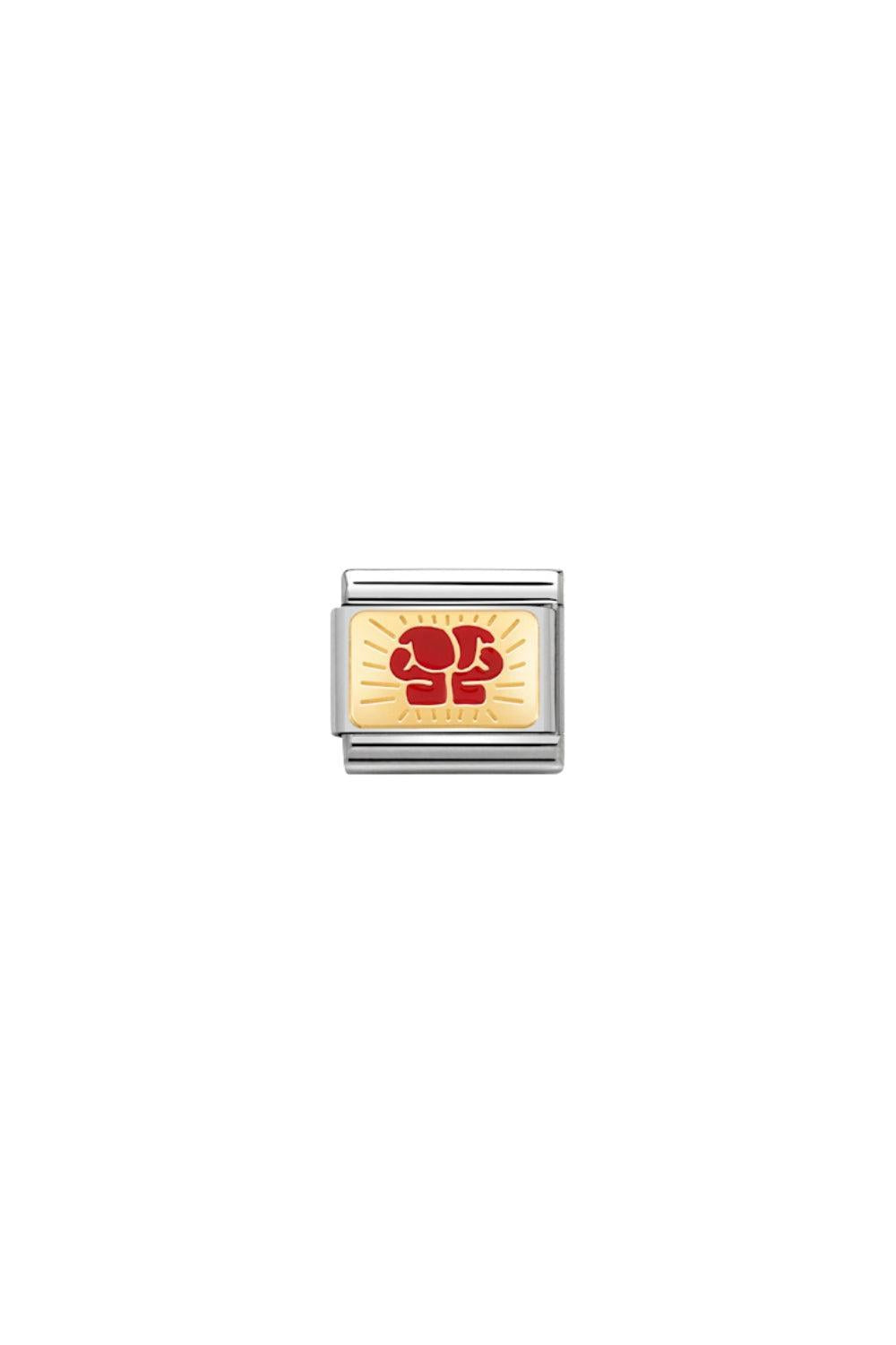 Boxer 18k Gold & enamel