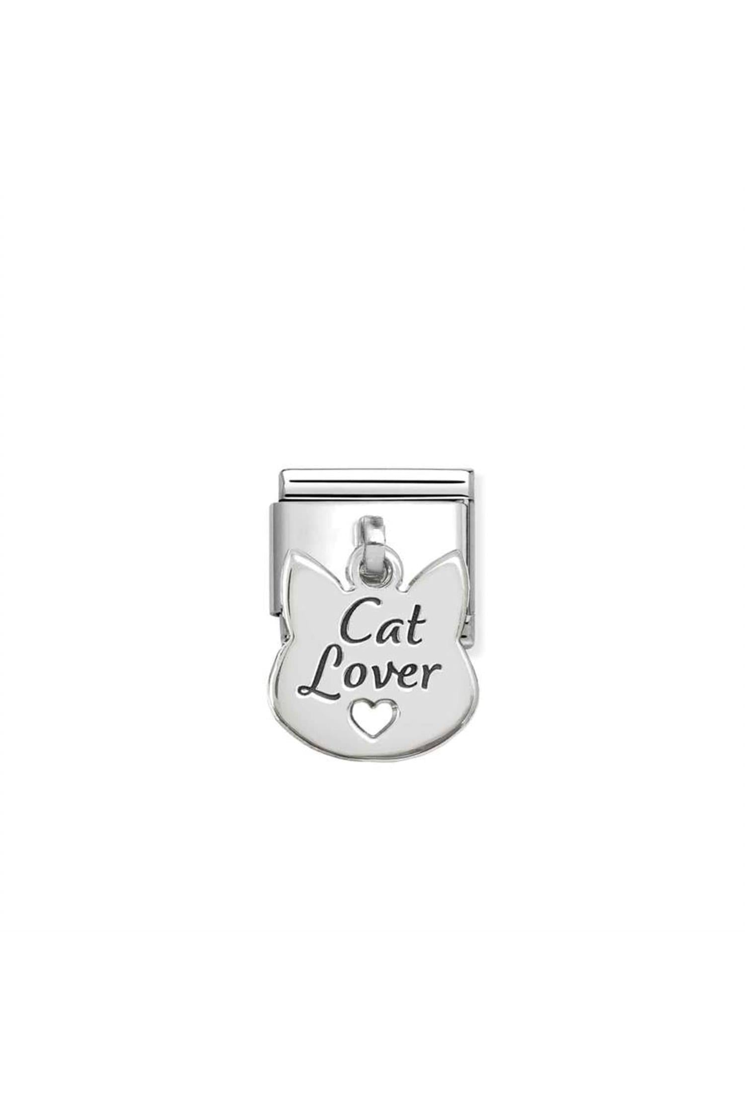 CHARMS 925 Sterling Silver Cat Lover Face