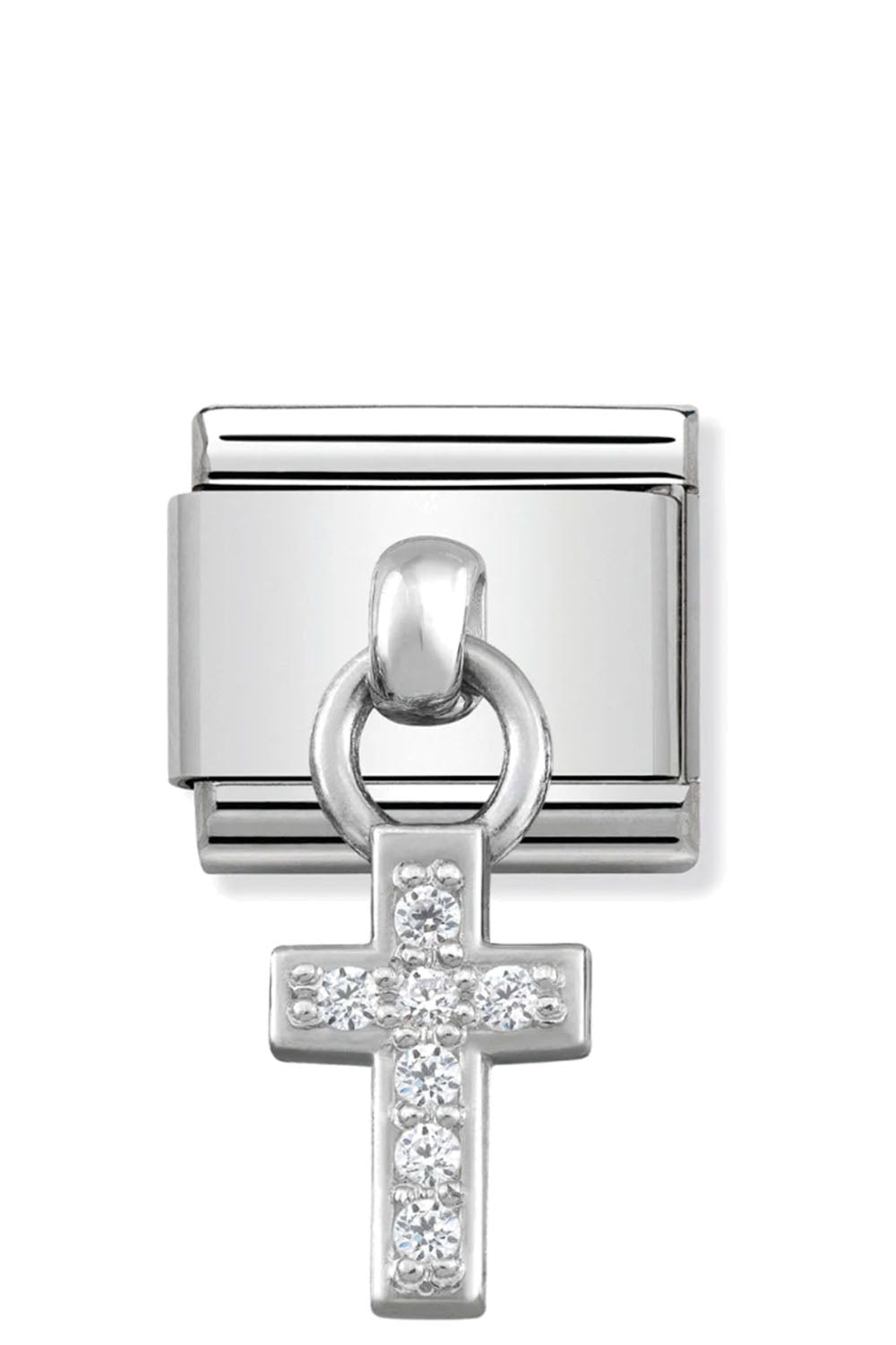 CHARMS 925 Sterling Silver and CZ Cross with CZ