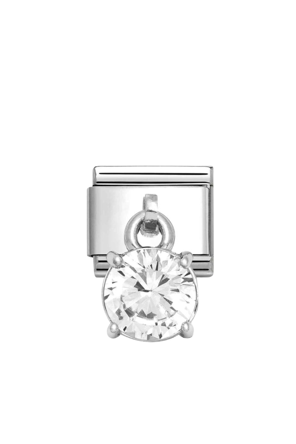CHARMS 925 Sterling Silver and CZ Round Cut CZ