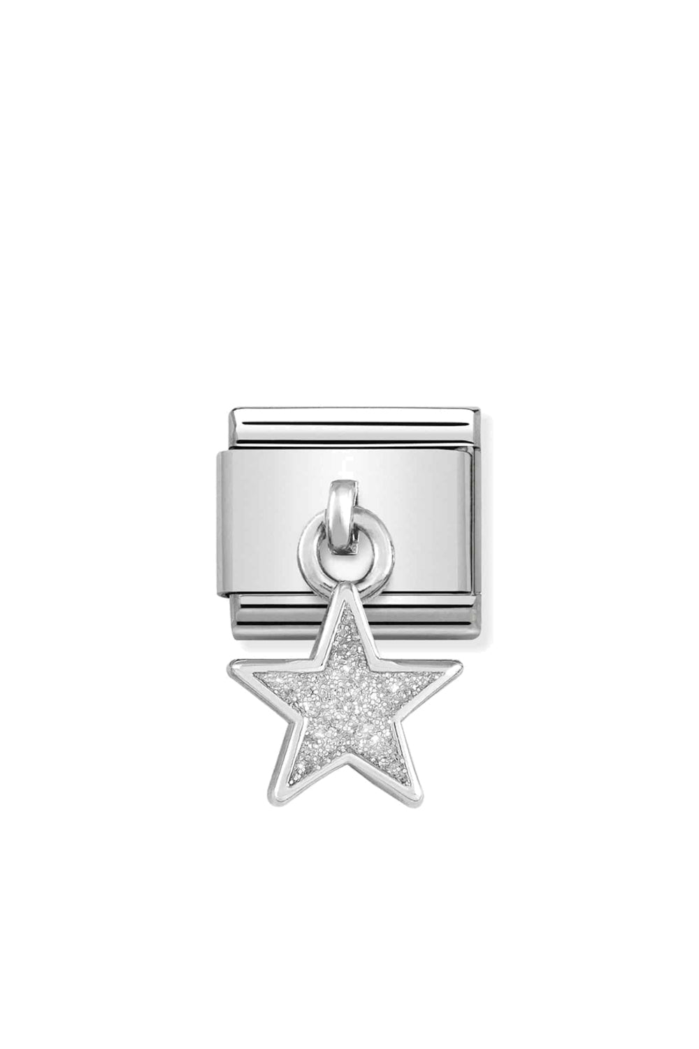 CHARMS 925 Sterling Silver and Enamel Glitter Star