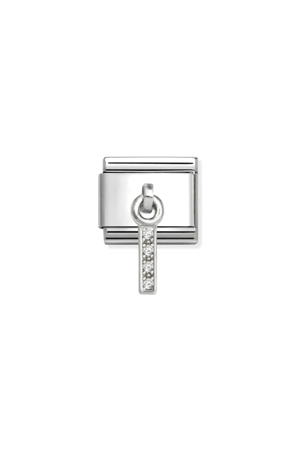 CHARMS Letter cz & 925 Sterling Silver I