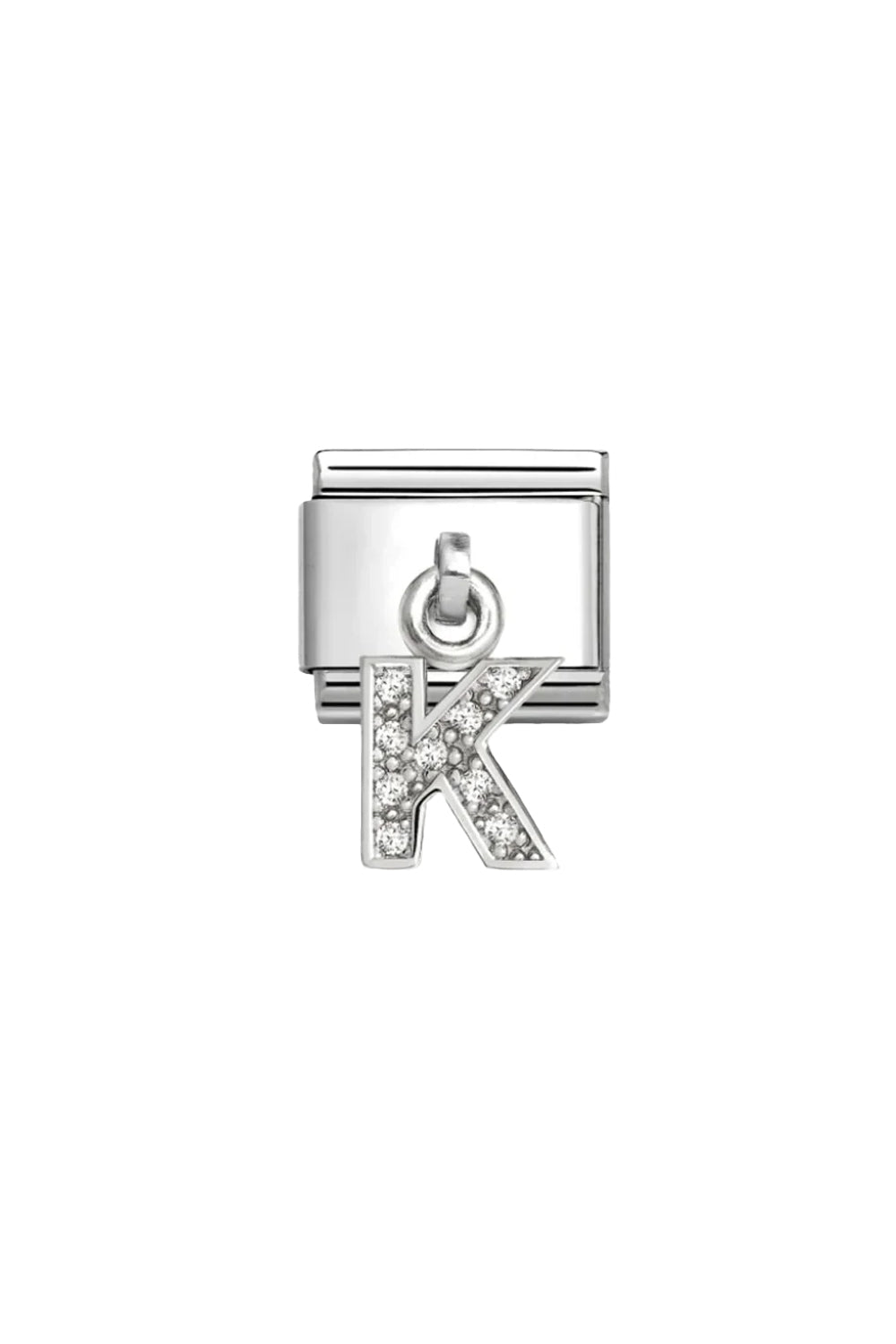CHARMS Letter cz & 925 Sterling Silver K