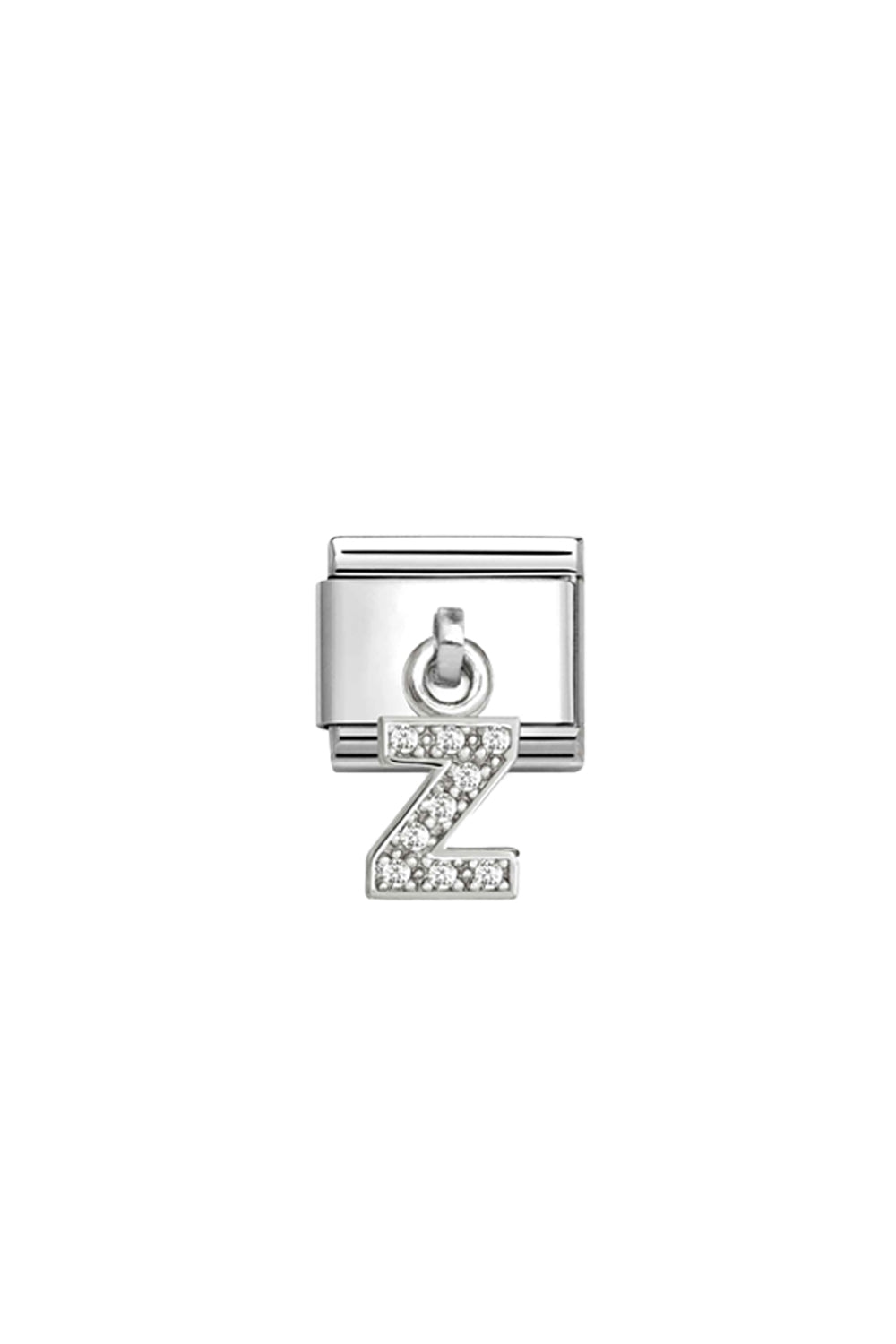 CHARMS Letter cz & 925 Sterling Silver Z
