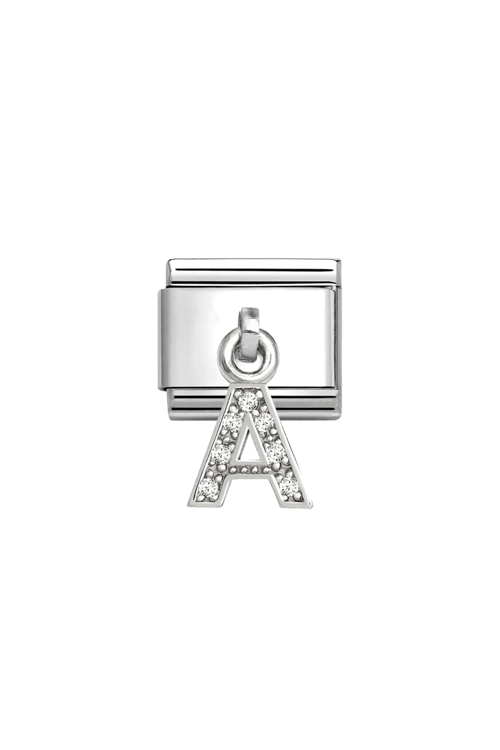 CHARMS Letter cz & 925 Sterling Silver