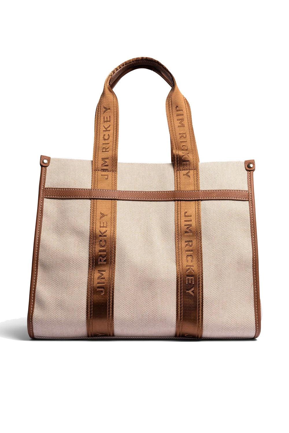 Cali Tote Fabric Offwhite Cognac