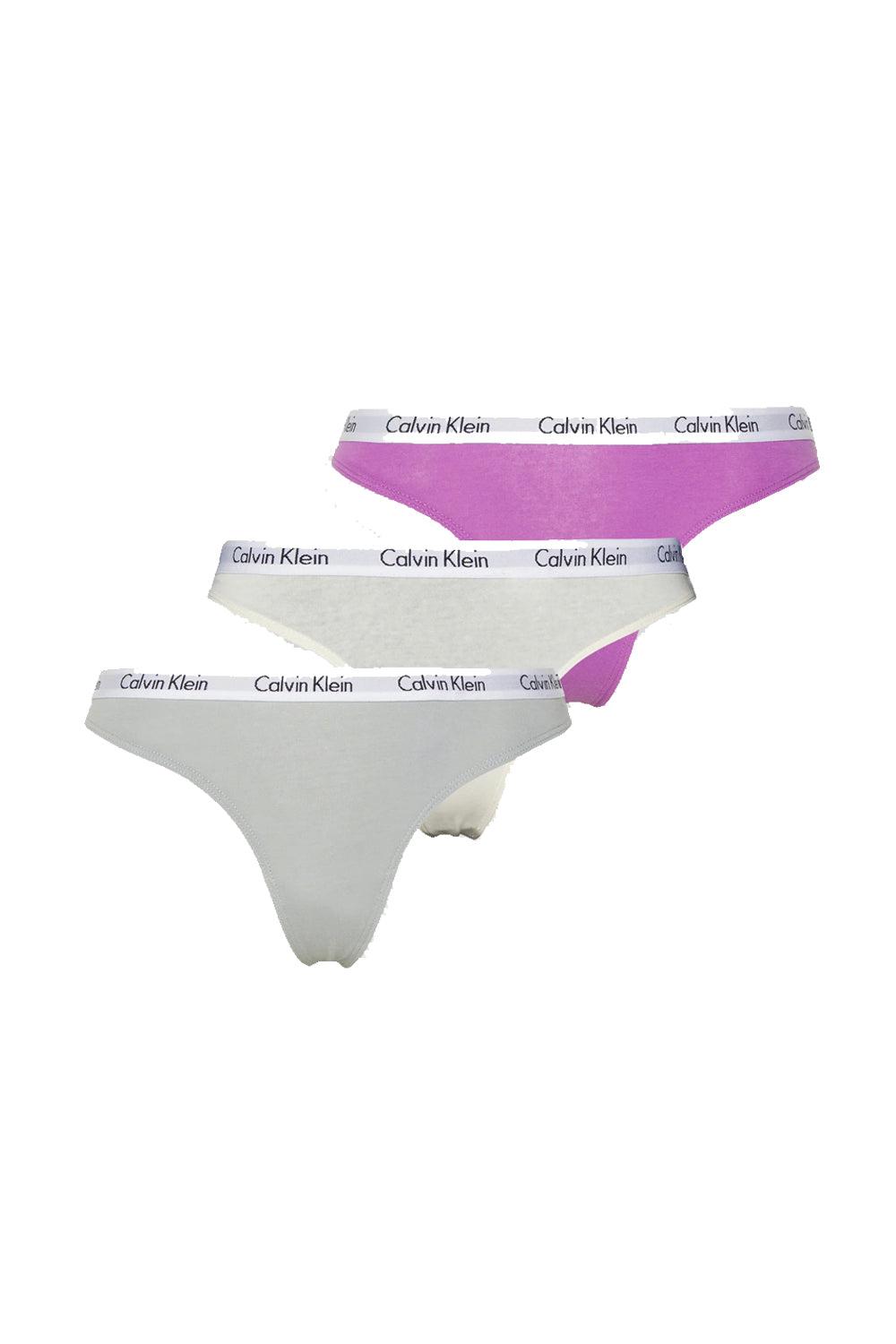 Calvin Klein Thong 3pk silver vanilla iris