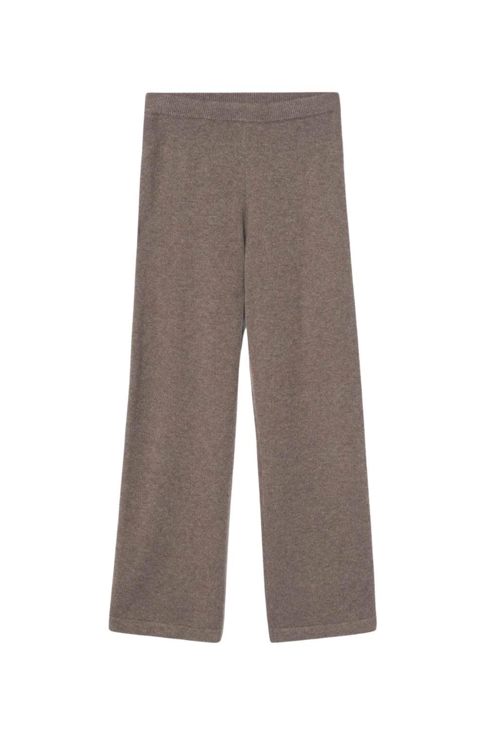 Camilla Pihl Talia Knit Trouser Dark Taupe Melange