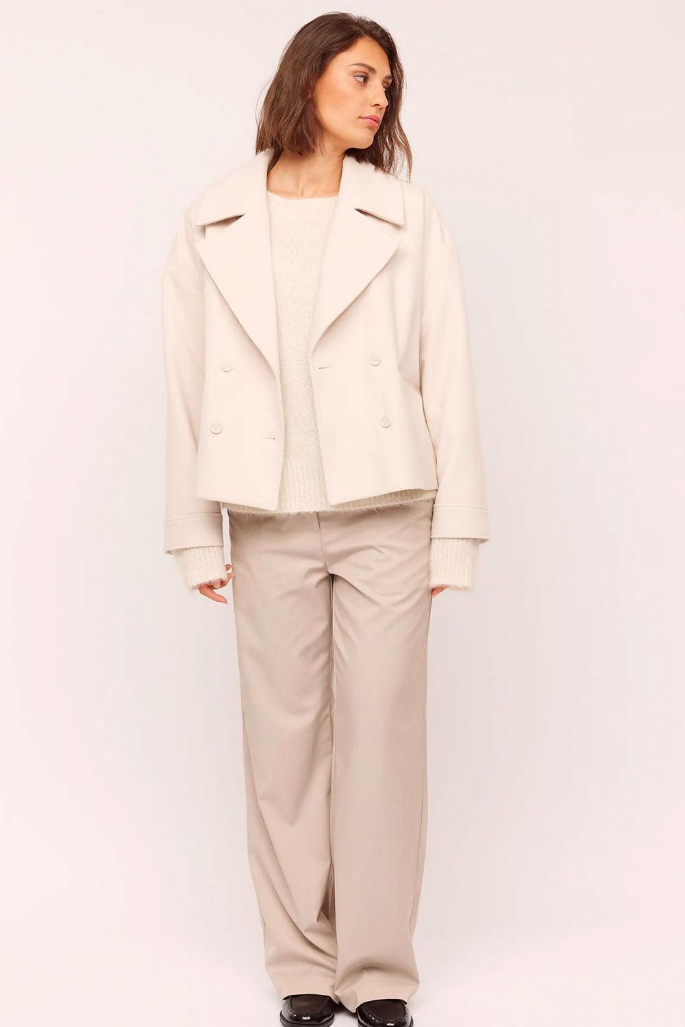Camille short coat winter white