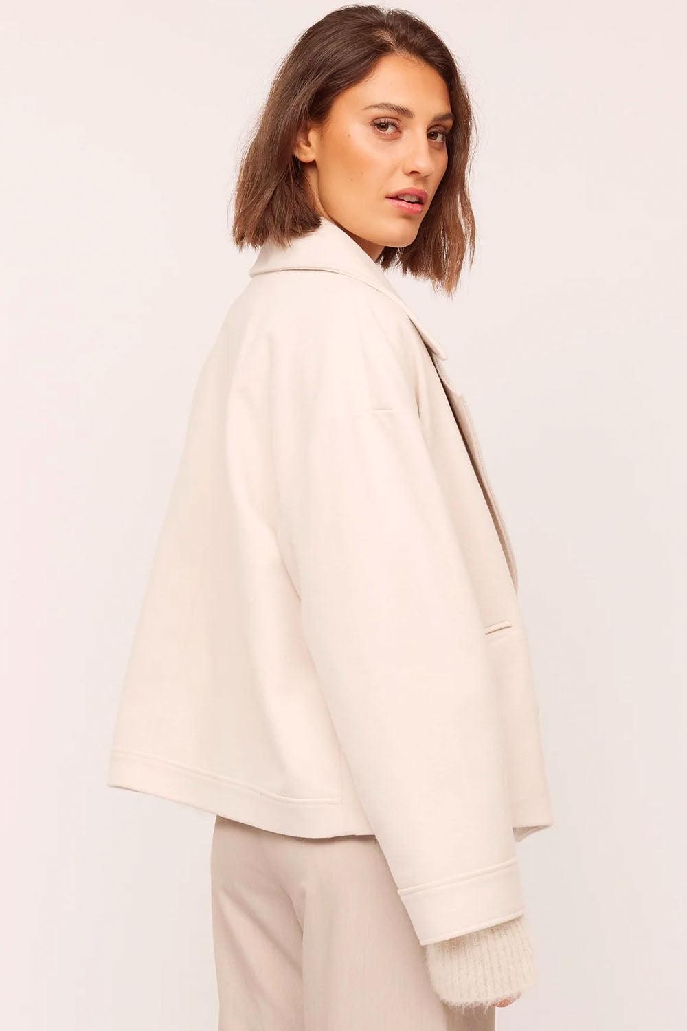 Camille short coat winter white