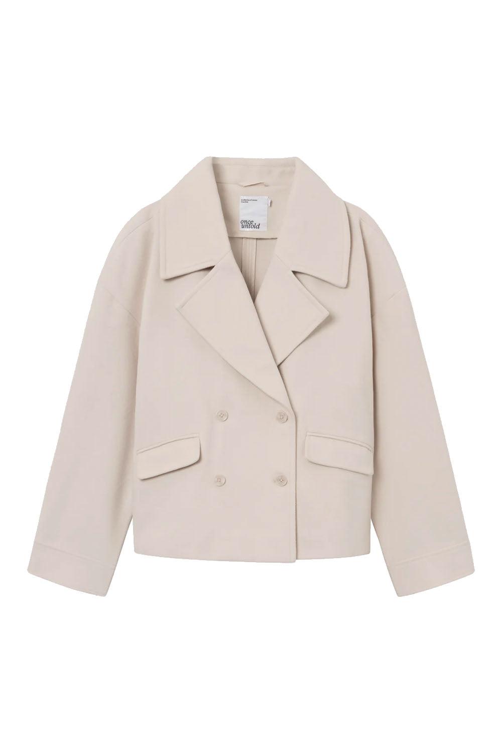 Camille short coat winter white