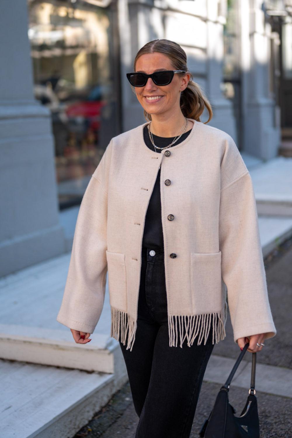 Carla Lambswool Jacket Cream