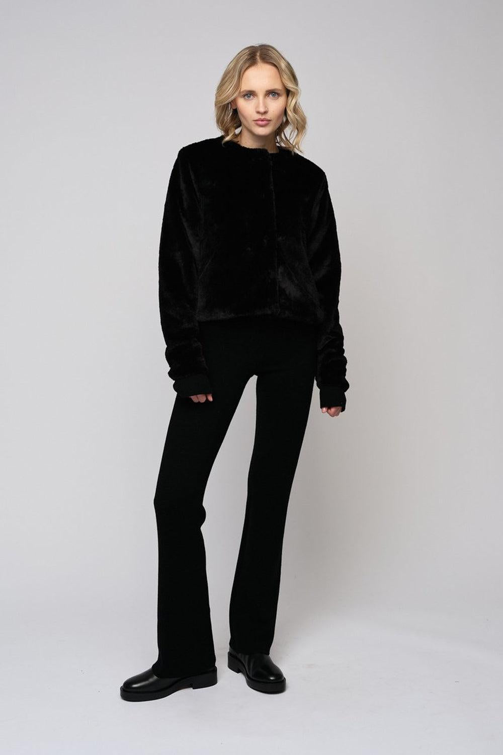 Carro Fake Fur Jacket Black