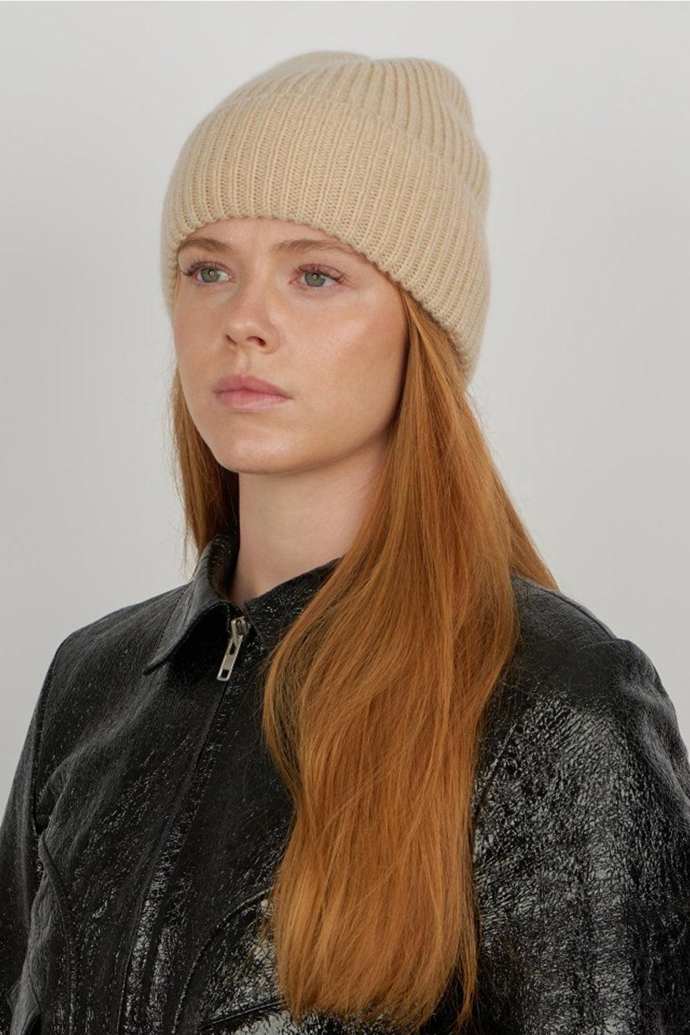 Cashmere Beanie Beige