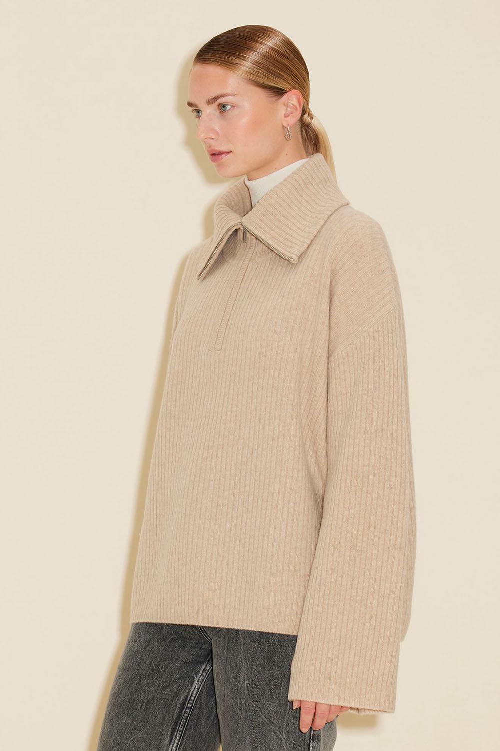 Cass Rib Sweater Beige