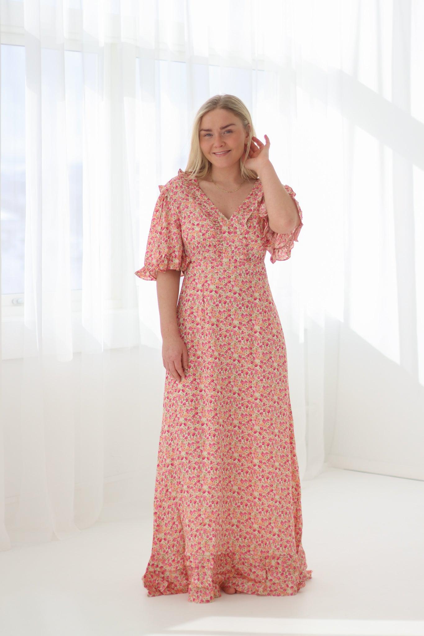 Catalina Maxi Dress Peachy Pink