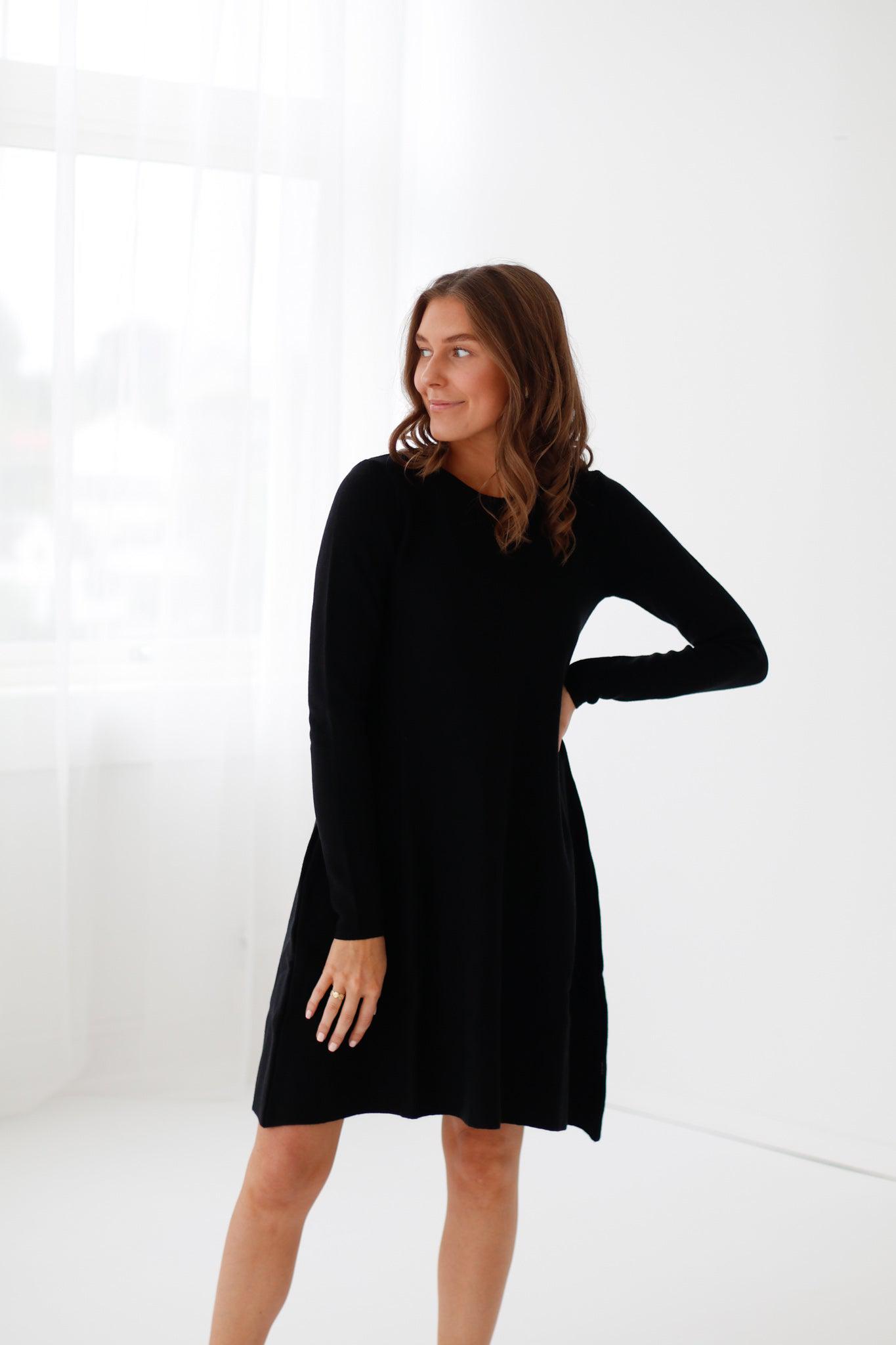 Cecilie Merino Dress Black