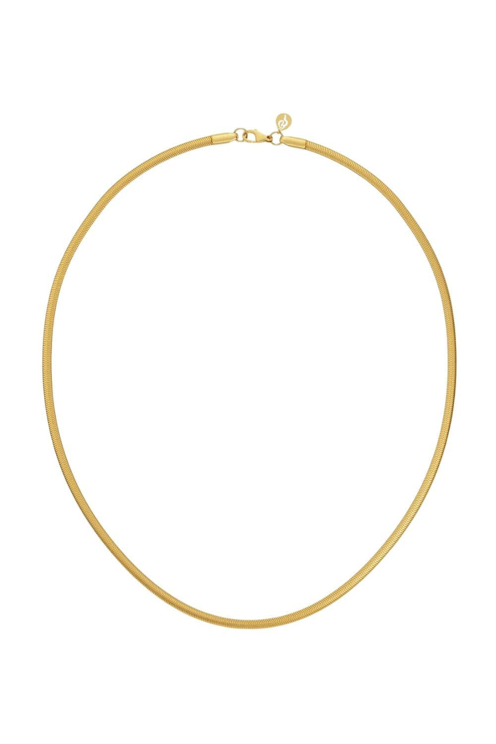 Chain Herringbone 45cm Gold
