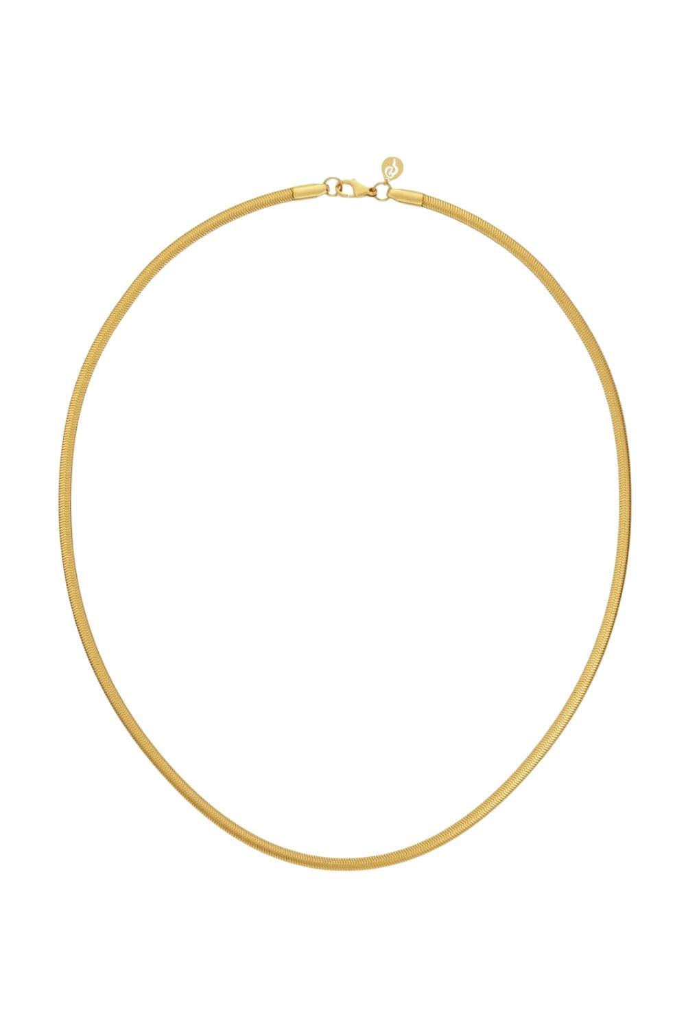 Chain Herringbone 45cm Gold