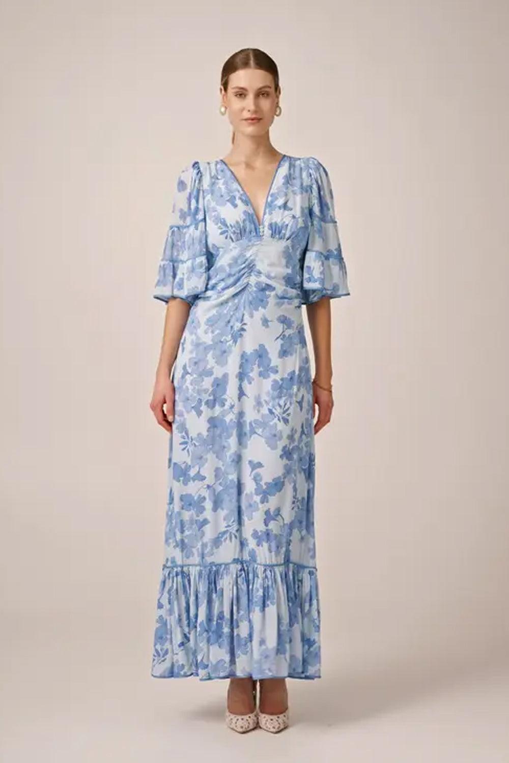 Chiffon Gown Sky Blue