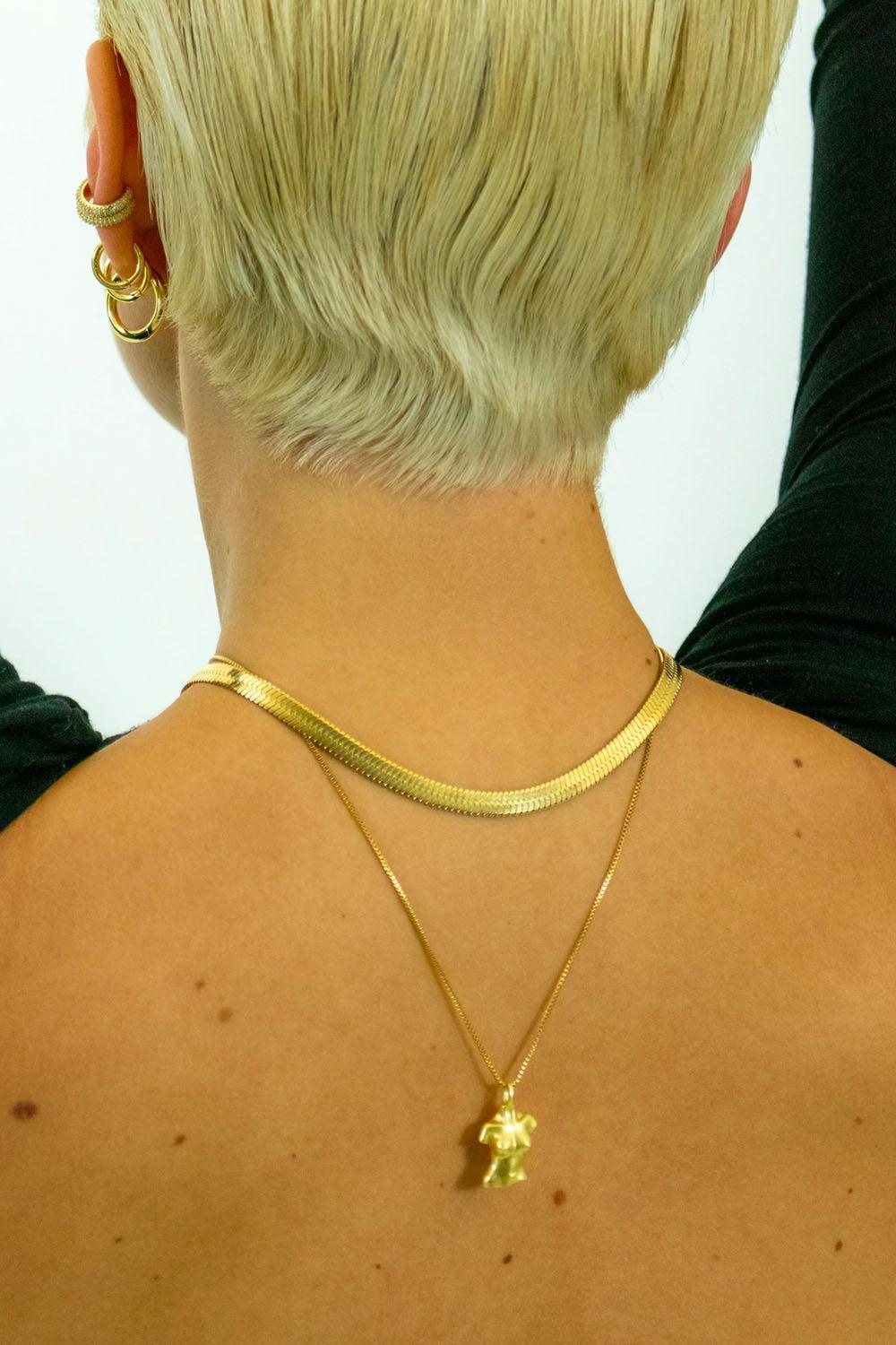 Choker Bone Chain Gold