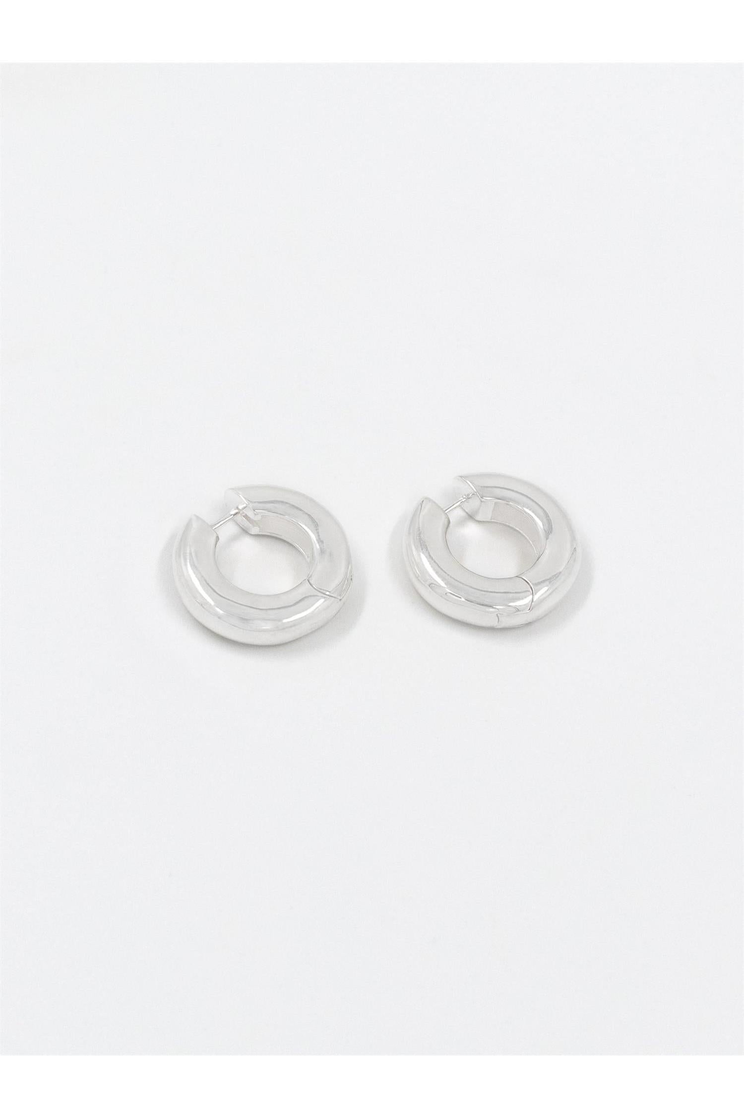 Chunky Dome Hoops Silver