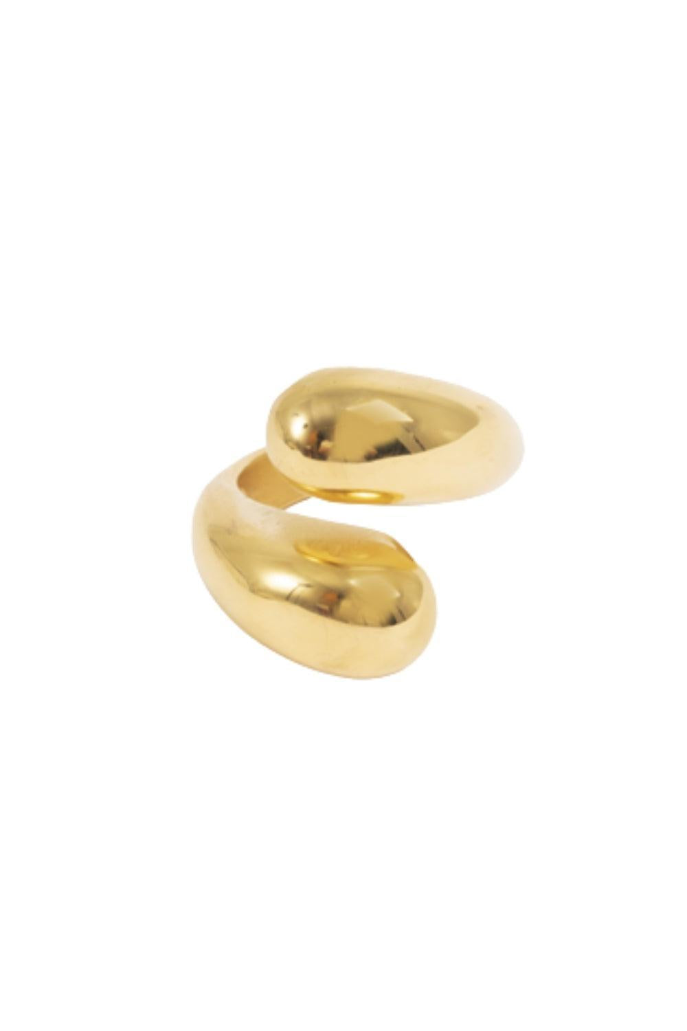 Chunky Drop Ring Gold