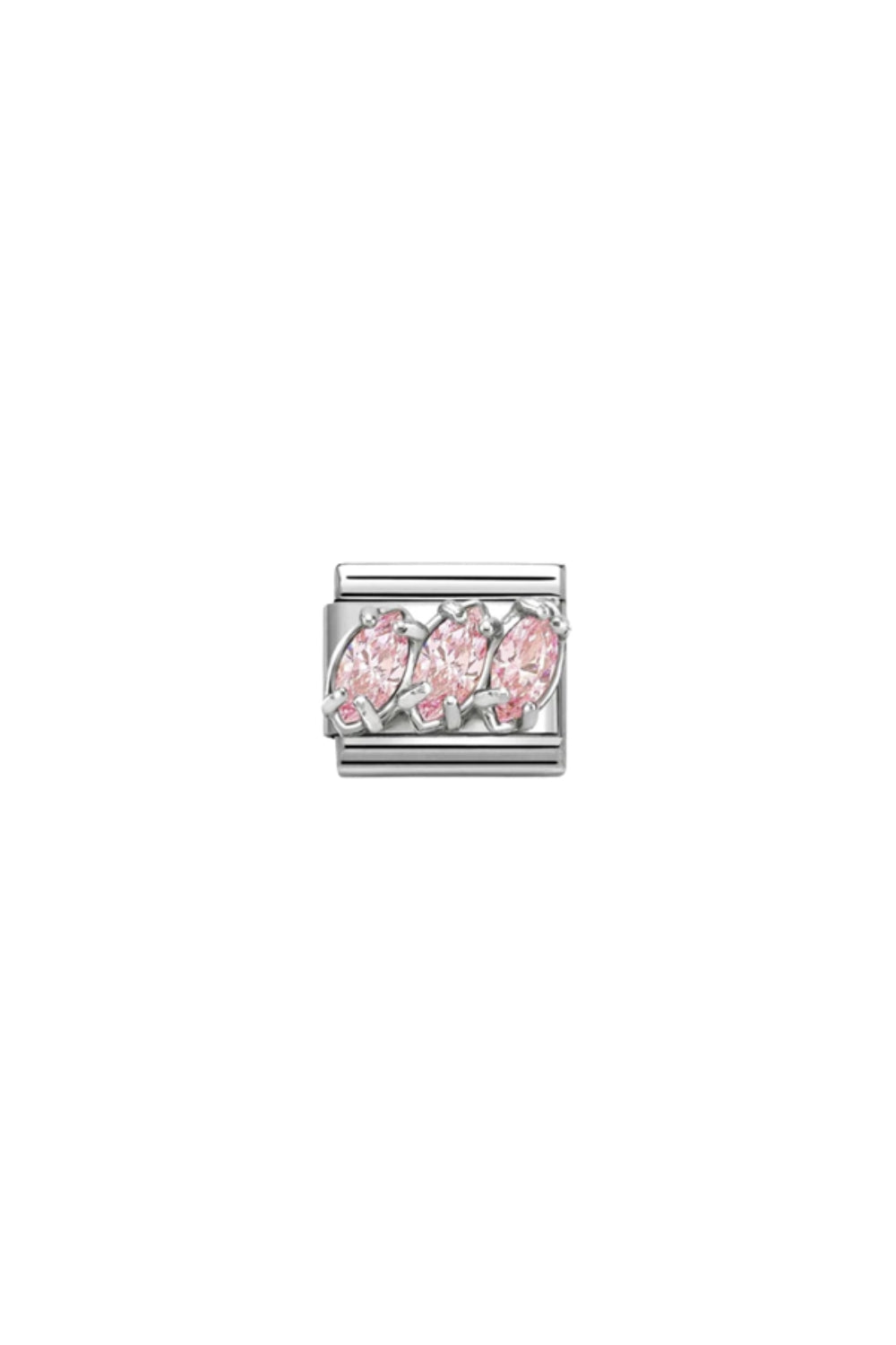 Classic CZ & 925 Sterling Silver Pink Trilogy