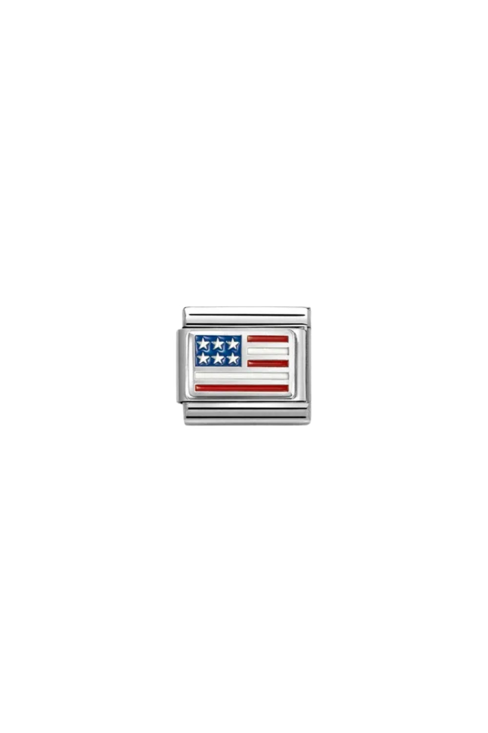 Classic Flags 925 Sterling Silver & Enamel USA